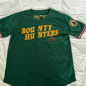 Star Wars Boba Fett Baseball Jersey Adult M Green Stitched Bounty Hunters